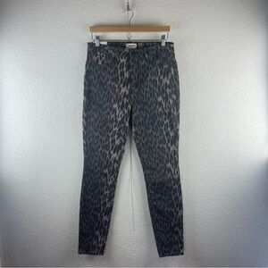 L’AGENCE Paris l 31 Marguerite Leopard Print High Rise Skinny 30” Stretch Jeans